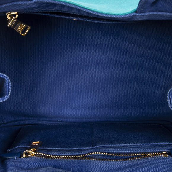 Prada Medium Bicolor Canapa Tote - Picture 7 of 9